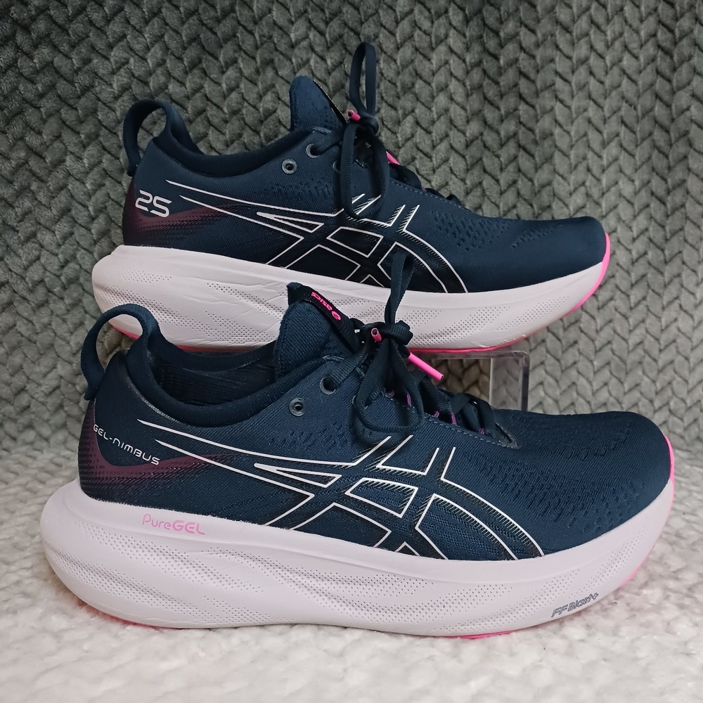 Asics Gel Nimbus 25 French Blue Lilac Hint Women's Walking Running Shoes Size 10
